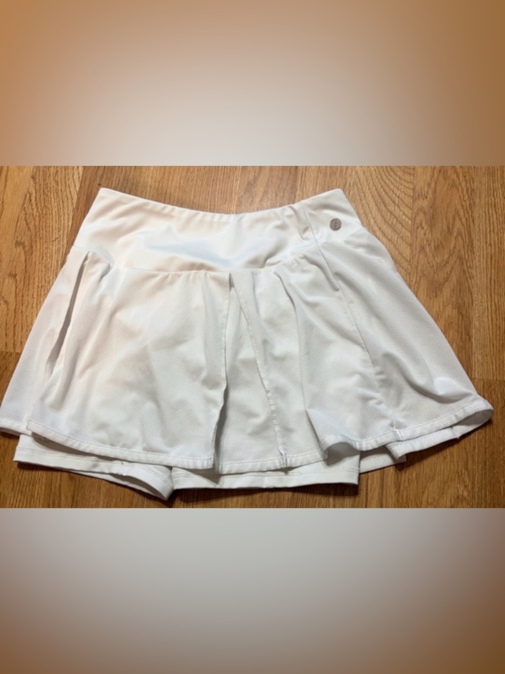 🏸 Z by Zella White Pleated Tennis Skort with Built-in Shorts | Size S | EUC ✨